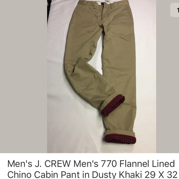 flannel lined pants j crew